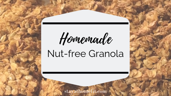 Title: Homemade Nut-free Granola with picture of granola