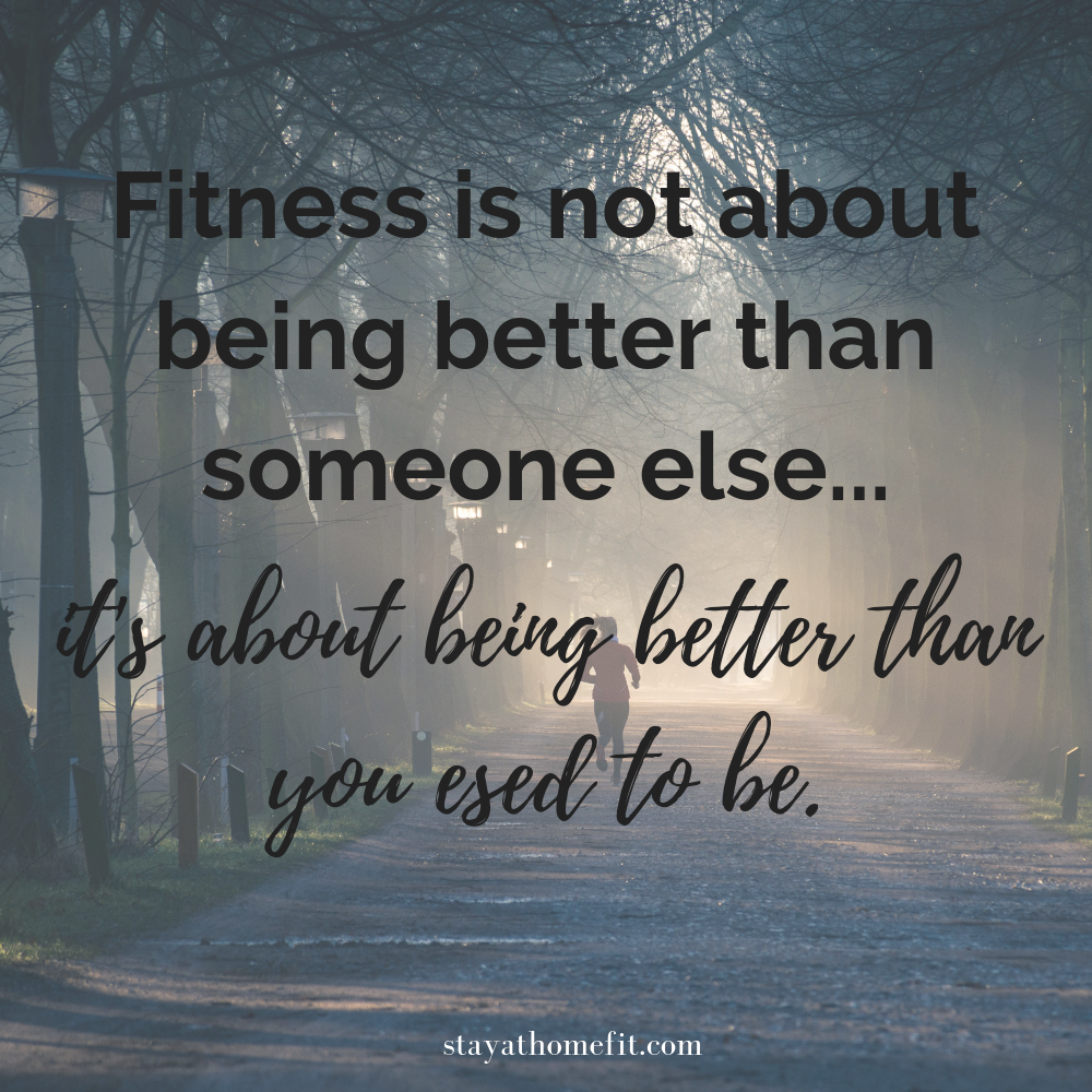 fitness quote with picture of runner on a trail