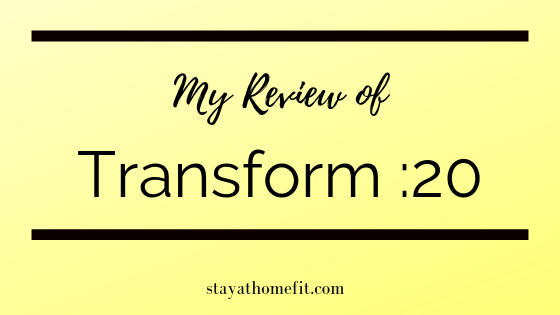 Title: My Review of Transform :20 on yellow background